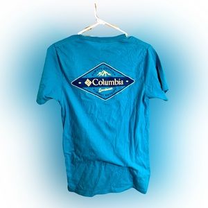columbia teal t shirt XS